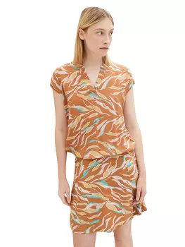Блуза Tom Tailor, цвет camel/creme