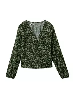 Блуза Tom Tailor, цвет Green/Black