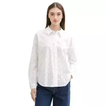 Блуза Tom Tailor Dot Structure, белый