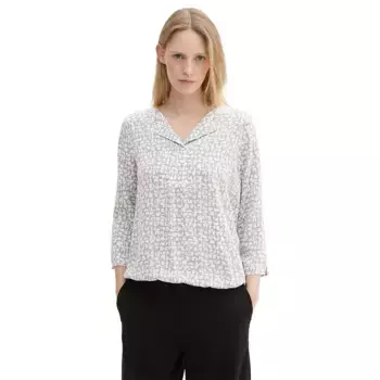 Блуза Tom Tailor Printed 3/4 sleeve blouse, серый