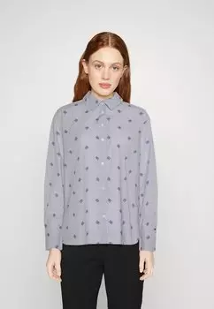 Блуза Tommy Hilfiger с принтом, белый/синий