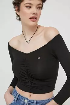 Блуза Tommy Jeans, черный