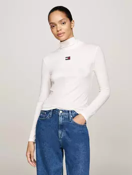 Блуза Tommy Jeans Skinny fit, белый