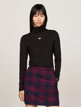 Блуза Tommy Jeans Skinny fit, черный