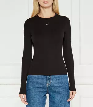 Блуза Tommy Jeans Slim Fit, черный
