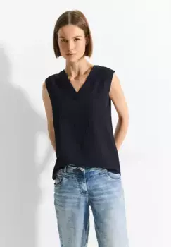 Блуза-топ Cecil из мягкой смеси материалов, синий