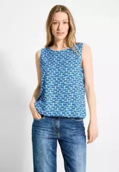 Блуза-топ Cecil с эластичным поясом, синий