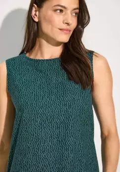 Блуза-топ Cecil с деталью на спине, зеленый