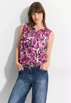 Блуза-топ Cecil с принтом по всей поверхности, розовый