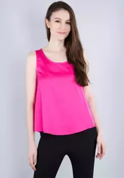 Блуза-топ IMPERIAL, блестящий атлас, розовый