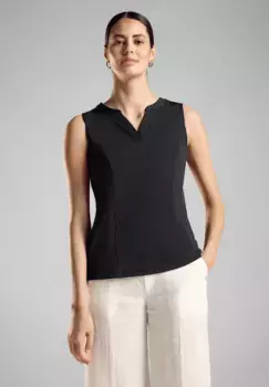 Блуза-топ STREET ONE из мягкой смеси материалов, черный