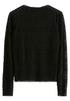 Блуза TRANSPARENT Lindex, черный