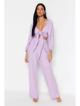 Блуза trendyol 2tlg Outfit, сиреневый