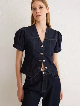 Блуза Trendyol, темно-синий