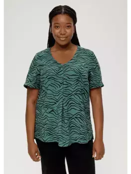 Блуза TRIANGLE kurzarm, зеленый