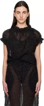 Блуза-тюльпан с эластичной сборкой и оборками Simone Rocha