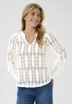 Блуза TULLY V-NECK Cream, белый