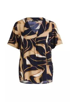 Блуза-туника с V-образным вырезом BETTY BARCLAY, цвет Dark Blue Beige