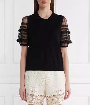 Блуза TWINSET Regular Fit, черный