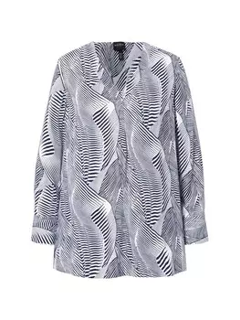 Блуза Ulla Popken Bluse, цвет marine