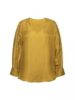 Блуза Ulla Popken Bluse, цвет olivgrn