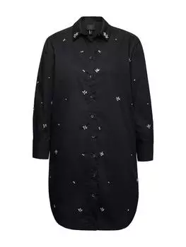 Блуза Ulla Popken Hemdbluse, черный