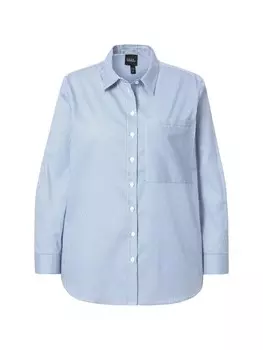 Блуза Ulla Popken Hemdbluse, цвет denimblau