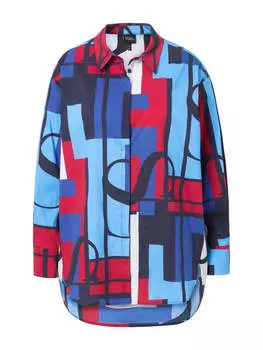 Блуза Ulla Popken Hemdbluse, цвет marine
