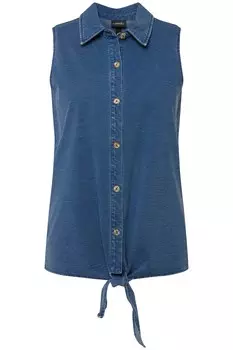Блуза Ulla Popken ntop, цвет blue denim