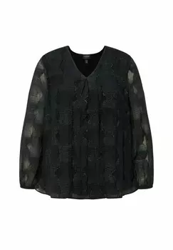 Блуза Ulla Popken, темно-зеленый