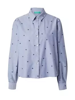 Блуза UNITED COLORS OF BENETTON, пятнистый синий