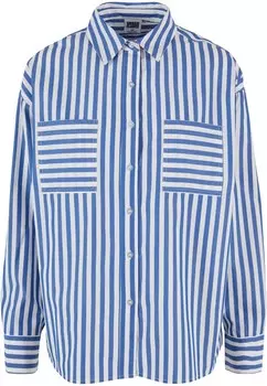 Блуза Urban Classics, цвет Azure/White