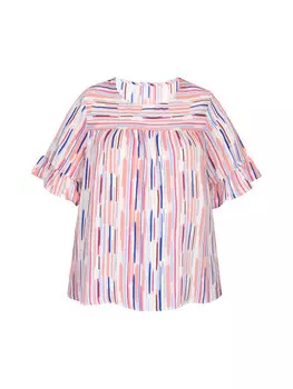 Блуза Usha Plus Size Blouse, цвет white stripe