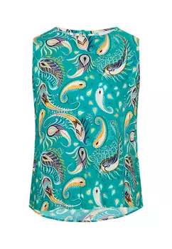 Блуза Usha rmellos, цвет Trkis Mehrfarbig