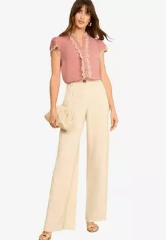 Блуза V NECK FLUTTER SLEEVE REGULAR FIT Love & Roses, розовый