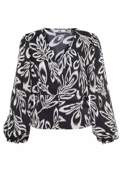 Блуза V-NECK WITH BUTTONED FRONT adL, черный