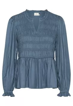 Блуза V-NOTCH NECK SMOCK Kaffe, неоновый синий