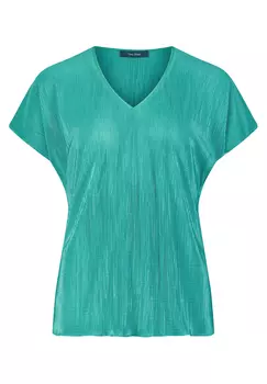 Блуза Vera Mont mit V Ausschnitt, цвет Green/Silver