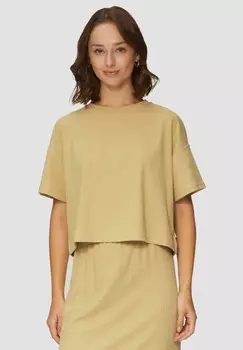 Блуза VERKRZTES MIT STRUKTUR QS, темно-желтый