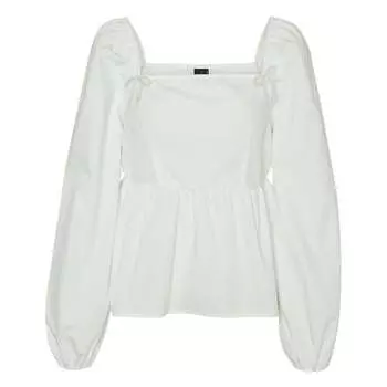 Блуза Vero Moda Bow Long, белый