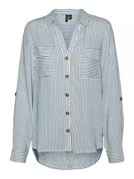 Блуза Vero Moda BUMPY, морской синий/белый