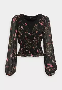 Блуза Vero Moda, черный/розовый