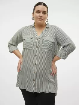 Блуза Vero Moda Curve Blouse CBUMPY, зеленый