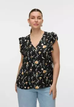 Блуза Vero Moda Curve, черный