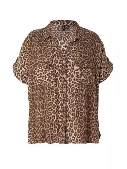 Блуза Vero Moda Curve VMBumpy, бежевый