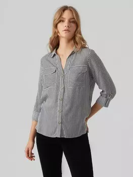 Блуза Vero Moda, цвет wei/dunkelblau