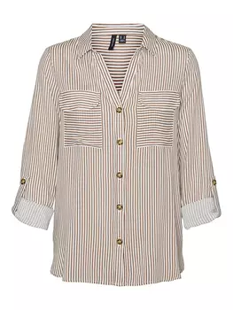 Блуза Vero Moda Hemd, цвет Hellbraun/Wei