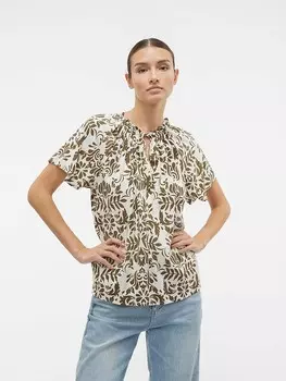 Блуза Vero Moda Imma, цвет khaki/creme