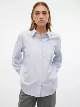 Блуза Vero Moda kragen Streifenmuster, голубой