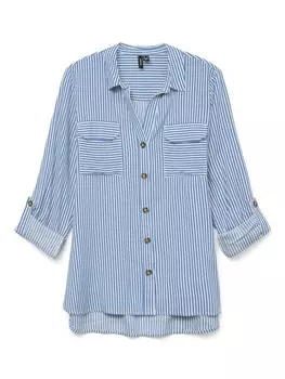 Блуза Vero Moda Langarmbluse, цвет Azure Blue